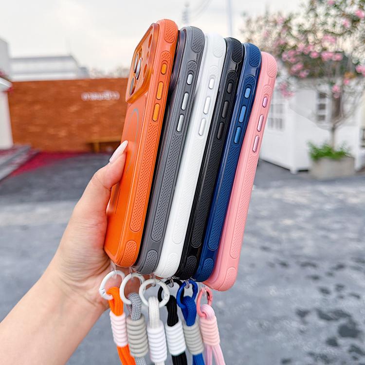 Custodia per telefono magnetica Mecha Style Change to 17 con cinturino da polso, For iPhone 17 Pro Max, For iPhone 17 Pro
