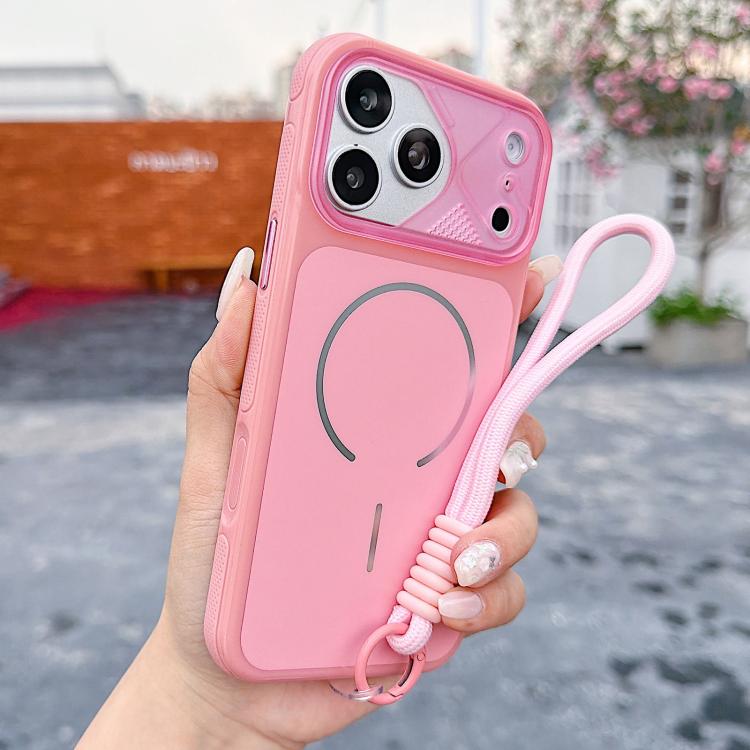 Custodia per telefono magnetica Mecha Style Change to 17 con cinturino da polso, For iPhone 17 Pro Max, For iPhone 17 Pro