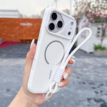Custodia per telefono magnetica Mecha Style Change to 17 con cinturino da polso, For iPhone 17 Pro Max, For iPhone 17 Pro