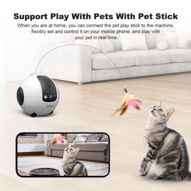 Telecamera robot intelligente per animali domestici SriHome DH013 Plus da 4 MP con base di ricarica automatica., US Plug, UK Plug, EU Plug, AU Plug