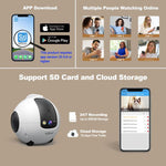 Telecamera robot intelligente per animali domestici SriHome DH013 Plus da 4 MP con base di ricarica automatica., US Plug, UK Plug, EU Plug, AU Plug