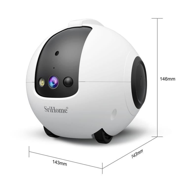 Telecamera robot intelligente per animali domestici SriHome DH013 Plus da 4 MP con base di ricarica automatica., US Plug, UK Plug, EU Plug, AU Plug