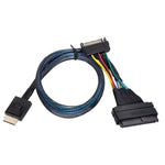 Oculink SFF-8611 to U.2 SFF-8639 SSD Connection Cable SATA 15 Pin PCIe 4.0 Power Server Cable, 0.5m, 0.7m