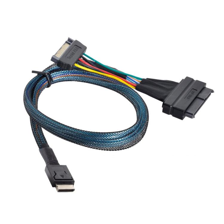 Cavo Oculink SFF-8611 a U.2 SFF-8639 PCIe 4.0 0,5-0,7m