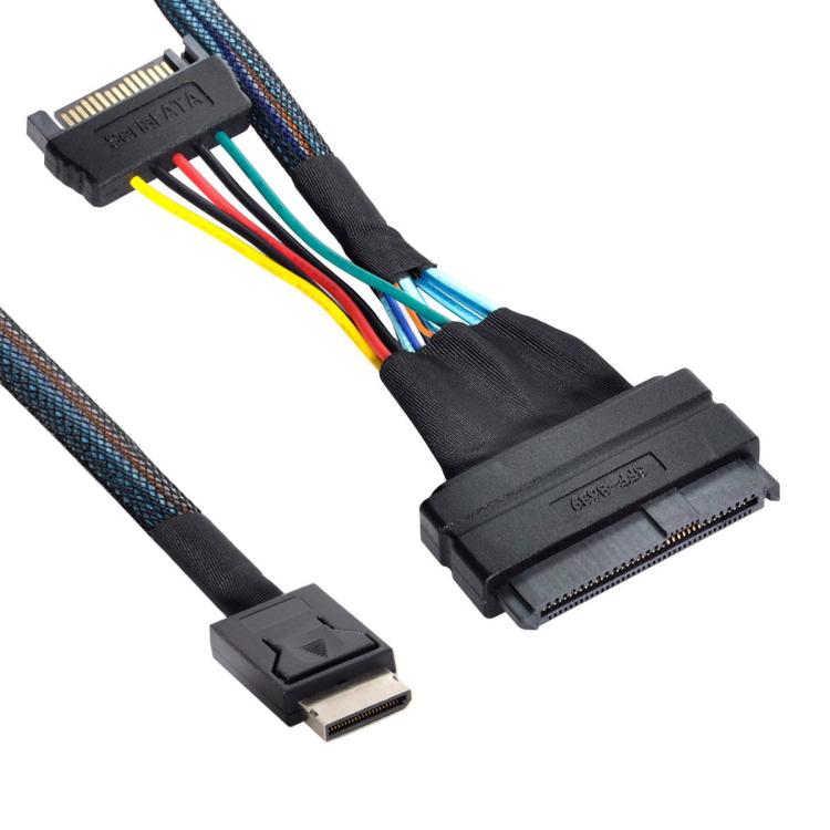 Cavo Oculink SFF-8611 a U.2 SFF-8639 PCIe 4.0 0,5-0,7m