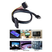 Oculink SFF-8611 to U.2 SFF-8639 SSD Connection Cable SATA 15 Pin PCIe 4.0 Power Server Cable, 0.5m, 0.7m