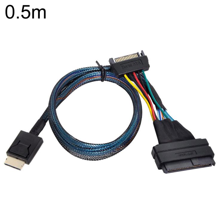 Cavo Oculink SFF-8611 a U.2 SFF-8639 PCIe 4.0 0,5-0,7m