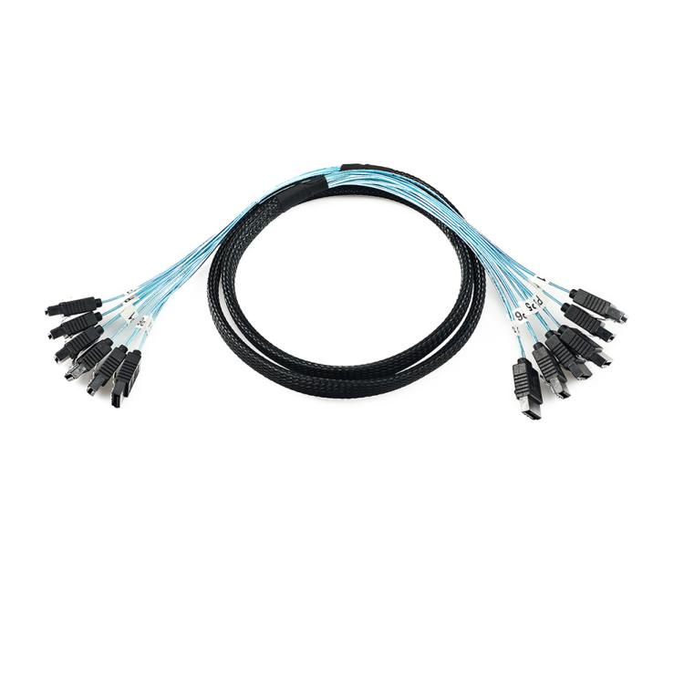 WG214 Six-Head SATA 3.0 High-Speed ??Hard Drive Data Cable, 0.5m, 1m