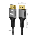 WG230 8K 120Hz DP2.1 to DP2.1 High Bandwidth High Refresh Rate Video Cable, 1m, 2m, 3m