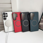 Custodia magnetica per telefono PU MagSafe, For Samsung Galaxy S26+ 5G, For Samsung Galaxy S26 Ultra 5G, For Samsung Galaxy S26 5G