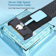 Gen5 MCIO X8 to Dual SFF-8087 Server Data Transfer Cable, 0.5m
