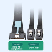Gen5 MCIO X8 to Dual SFF-8087 Server Data Transfer Cable, 0.5m
