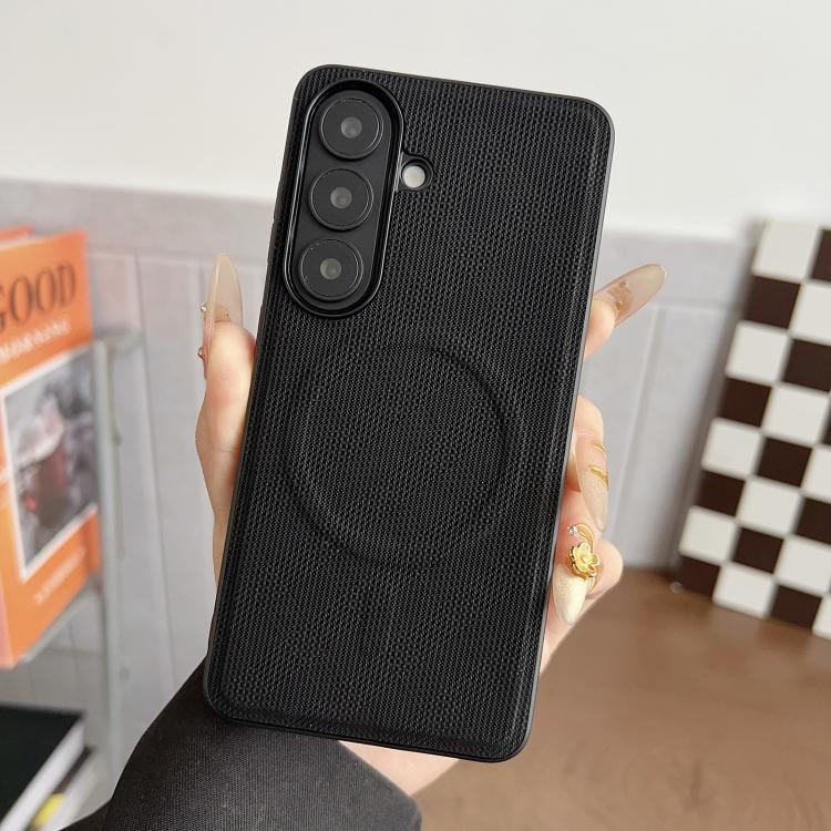 Custodia magnetica per telefono in PU con texture twill, For Samsung Galaxy S26+ 5G, For Samsung Galaxy S26 Ultra 5G, For Samsung Galaxy S26 5G