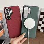Custodia magnetica per telefono in PU con texture twill, For Samsung Galaxy S26+ 5G, For Samsung Galaxy S26 Ultra 5G, For Samsung Galaxy S26 5G