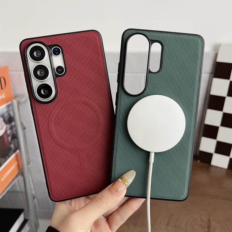 Custodia magnetica per telefono in PU con texture twill, For Samsung Galaxy S26+ 5G, For Samsung Galaxy S26 Ultra 5G, For Samsung Galaxy S26 5G