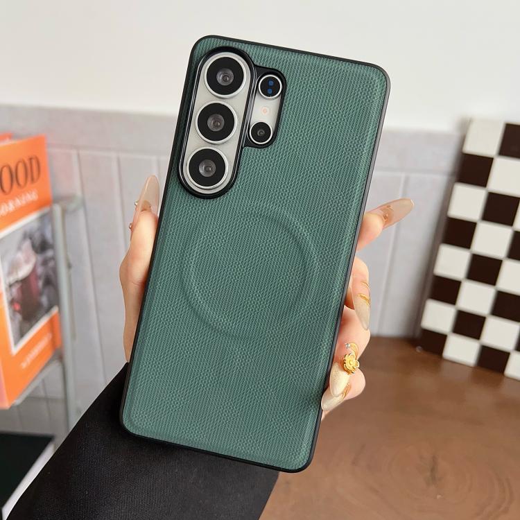 Custodia magnetica per telefono in PU con texture twill, For Samsung Galaxy S26+ 5G, For Samsung Galaxy S26 Ultra 5G, For Samsung Galaxy S26 5G