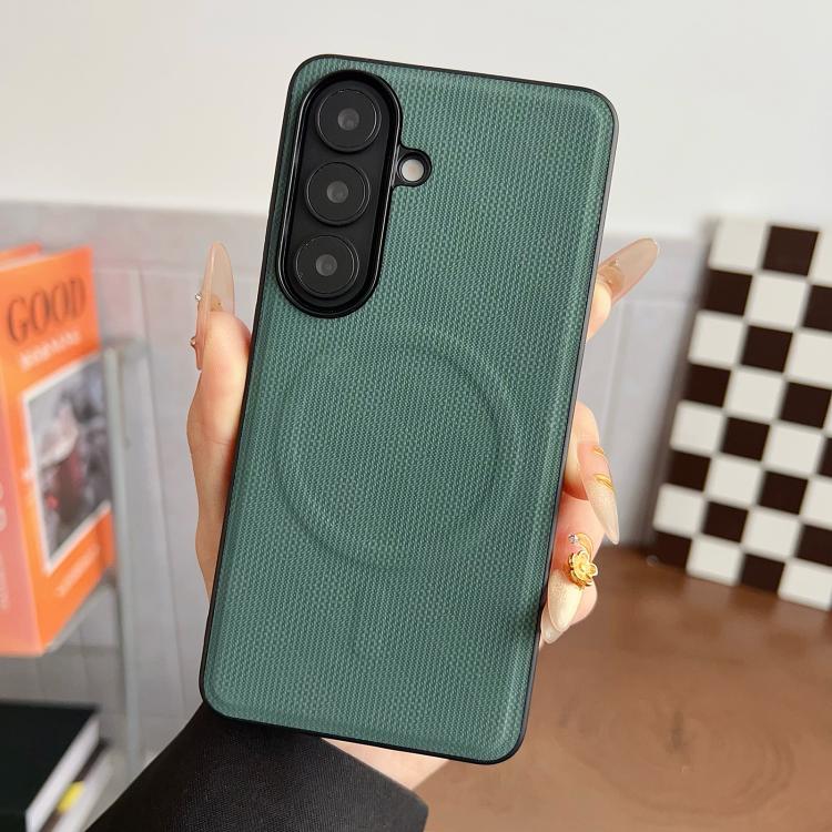 Custodia magnetica per telefono in PU con texture twill, For Samsung Galaxy S26+ 5G, For Samsung Galaxy S26 Ultra 5G, For Samsung Galaxy S26 5G
