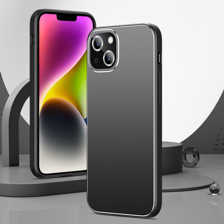 Custodia per telefono Golden Shield in metallo satinato con lente effetto pellicola., For iPhone 16 Pro Max, For iPhone 16 Pro, For iPhone 16, For iPhone 15 Pro Max, For iPhone 15 Pro, For iPhone 15, For iPhone 14, For iPhone 14 Pro