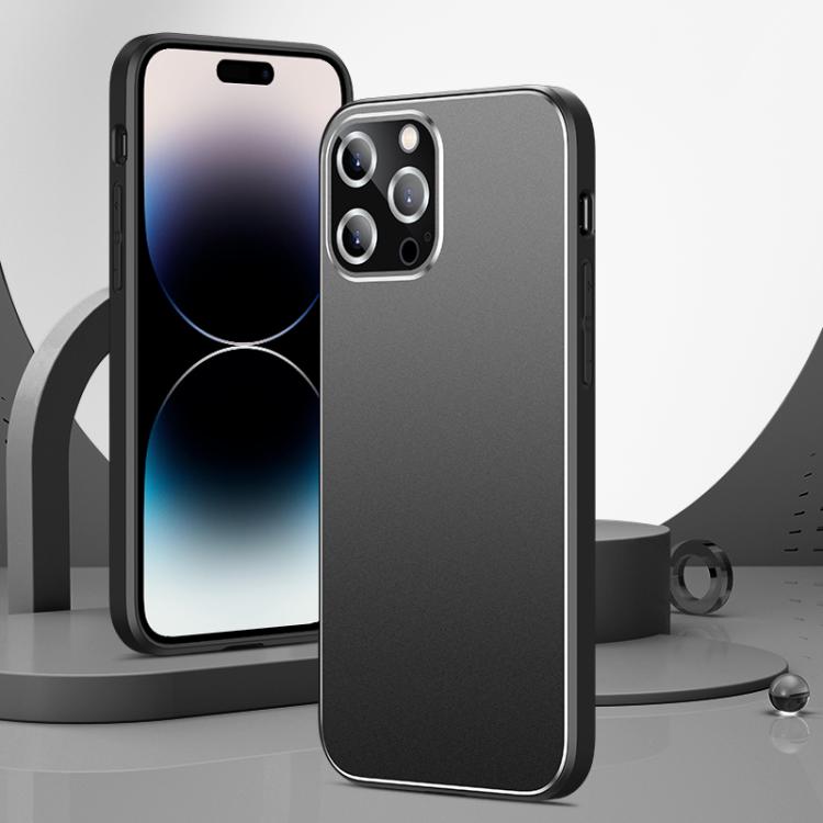 Custodia per telefono Golden Shield in metallo satinato con lente effetto pellicola., For iPhone 14 Pro Max, For iPhone 13 Pro Max, For iPhone 13 Pro, For iPhone 13