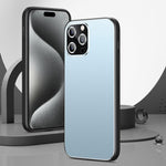 Custodia per telefono Golden Shield in metallo satinato con lente effetto pellicola., For iPhone 16 Pro Max, For iPhone 16 Pro, For iPhone 16, For iPhone 15 Pro Max, For iPhone 15 Pro, For iPhone 15, For iPhone 14, For iPhone 14 Pro