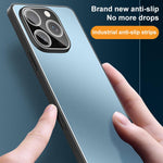 Custodia per telefono Golden Shield in metallo satinato con lente effetto pellicola., For iPhone 16 Pro Max, For iPhone 16 Pro, For iPhone 16, For iPhone 15 Pro Max, For iPhone 15 Pro, For iPhone 15, For iPhone 14, For iPhone 14 Pro