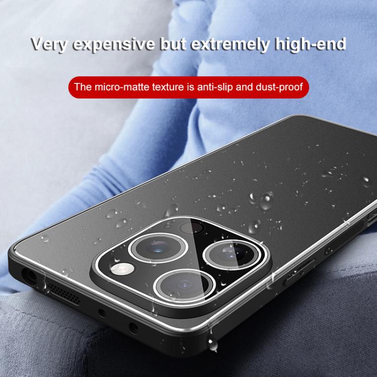 Custodia per telefono Golden Shield in metallo satinato con lente effetto pellicola., For iPhone 16 Pro Max, For iPhone 16 Pro, For iPhone 16, For iPhone 15 Pro Max, For iPhone 15 Pro, For iPhone 15, For iPhone 14, For iPhone 14 Pro