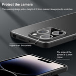 Custodia per telefono Golden Shield in metallo satinato con lente effetto pellicola., For iPhone 16 Pro Max, For iPhone 16 Pro, For iPhone 16, For iPhone 15 Pro Max, For iPhone 15 Pro, For iPhone 15, For iPhone 14, For iPhone 14 Pro