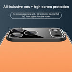 Custodia per telefono Golden Shield in metallo satinato con lente effetto pellicola., For iPhone 17 Pro Max, For iPhone 17 Pro, For iPhone 17, For iPhone Air