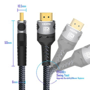 WG232 8K 60Hz HDMI 2.1 Ultra HD Braided Adapter Cable, 1m, 2m, 3m, 5m
