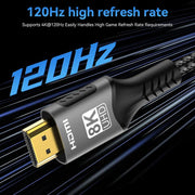 WG232 8K 60Hz HDMI 2.1 Ultra HD Braided Adapter Cable, 1m, 2m, 3m, 5m