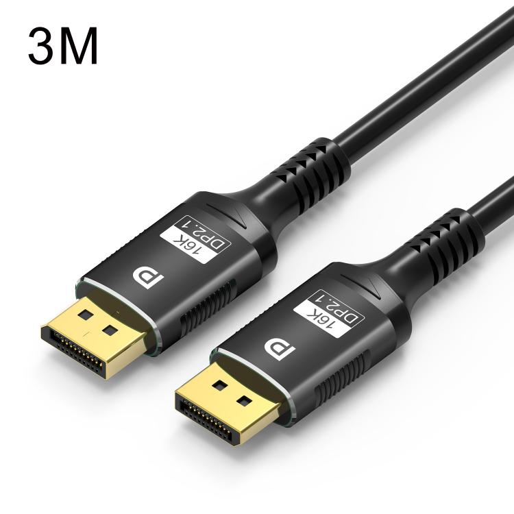 WG231 16K 60Hz DisplayPort 2.1 Male to DisplayPort 2.1 Male HD Adapter Cable, 1m, 2m, 3m