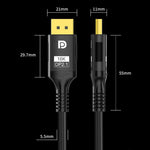 WG231 16K 60Hz DisplayPort 2.1 Male to DisplayPort 2.1 Male HD Adapter Cable, 1m, 2m, 3m