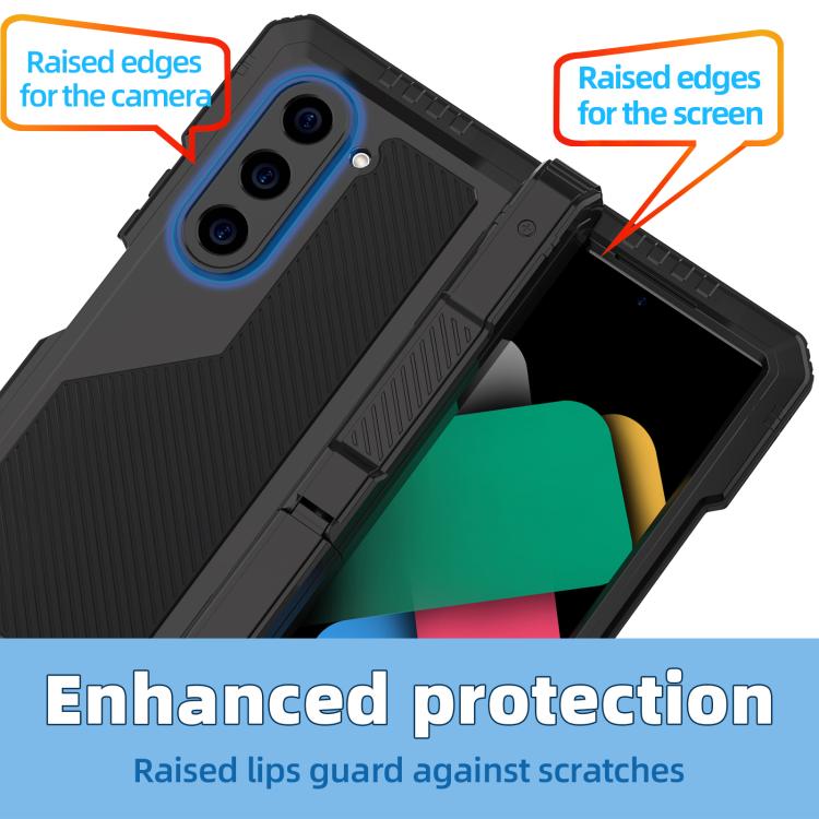 Custodia per telefono in metallo impermeabile a 360° per una protezione completa del corpo., For Samsung Galaxy Z Fold6
