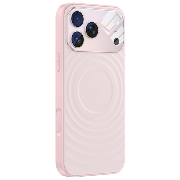 Custodia per telefono in silicone liquido con texture a onde per finestre di grandi dimensioni, For iPhone 17 Pro Max, For iPhone 17 Pro, For iPhone 17