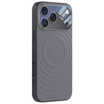 Custodia per telefono in silicone liquido con texture a onde per finestre di grandi dimensioni, For iPhone 17 Pro Max, For iPhone 17 Pro, For iPhone 17