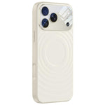 Custodia per telefono in silicone liquido con texture a onde per finestre di grandi dimensioni, For iPhone 17 Pro Max, For iPhone 17 Pro, For iPhone 17