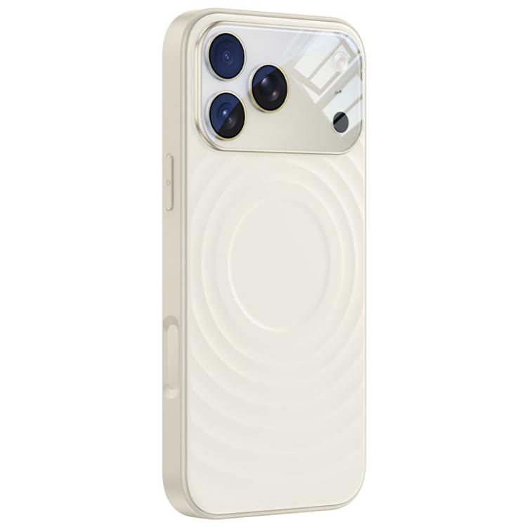 Custodia per telefono in silicone liquido con texture a onde per finestre di grandi dimensioni, For iPhone 17 Pro Max, For iPhone 17 Pro, For iPhone 17