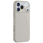 Custodia per telefono in silicone liquido con texture a onde per finestre di grandi dimensioni, For iPhone 17 Pro Max, For iPhone 17 Pro, For iPhone 17