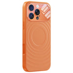 Custodia per telefono in silicone liquido con texture a onde per finestre di grandi dimensioni, For iPhone 16 Pro Max, For iPhone 16 Pro, For iPhone 16