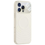 Custodia per telefono in silicone liquido con texture a onde per finestre di grandi dimensioni, For iPhone 16 Pro Max, For iPhone 16 Pro, For iPhone 16