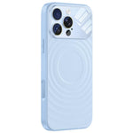 Custodia per telefono in silicone liquido con texture a onde per finestre di grandi dimensioni, For iPhone 16 Pro Max, For iPhone 16 Pro, For iPhone 16