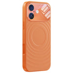 Custodia per telefono in silicone liquido con texture a onde per finestre di grandi dimensioni, For iPhone 16 Pro Max, For iPhone 16 Pro, For iPhone 16