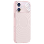 Custodia per telefono in silicone liquido con texture a onde per finestre di grandi dimensioni, For iPhone 16 Pro Max, For iPhone 16 Pro, For iPhone 16