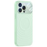 Custodia per telefono in silicone liquido con texture a onde per finestre di grandi dimensioni, For iPhone 15 Pro Max, For iPhone 15 Pro, For iPhone 15