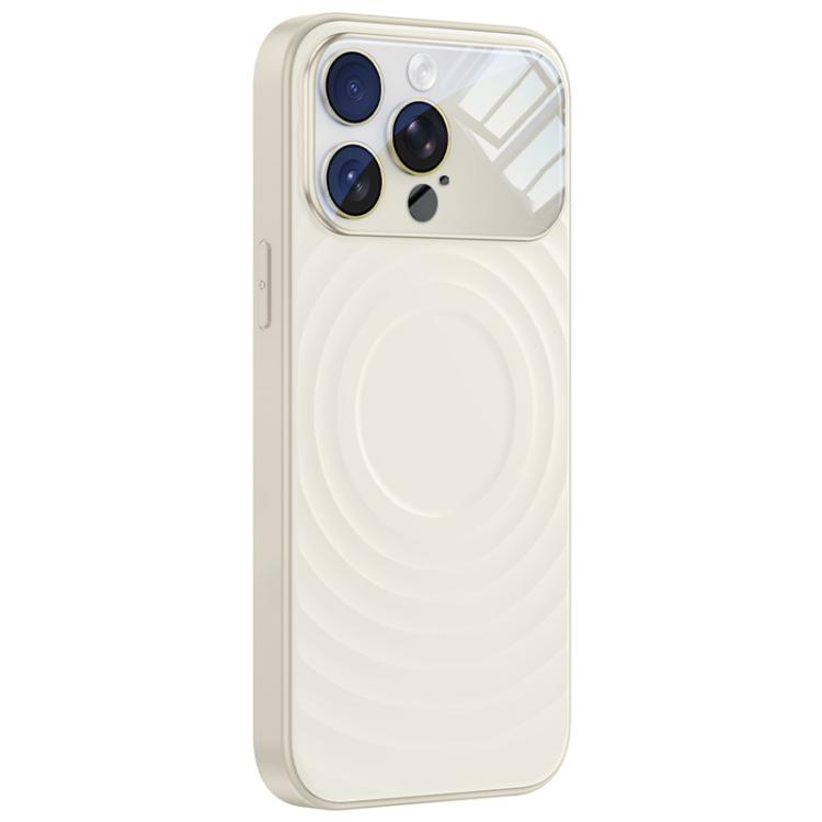 Custodia per telefono in silicone liquido con texture a onde per finestre di grandi dimensioni, For iPhone 15 Pro Max, For iPhone 15 Pro, For iPhone 15