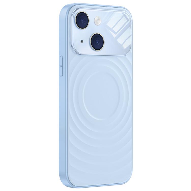 Custodia per telefono in silicone liquido con texture a onde per finestre di grandi dimensioni, For iPhone 15 Pro Max, For iPhone 15 Pro, For iPhone 15