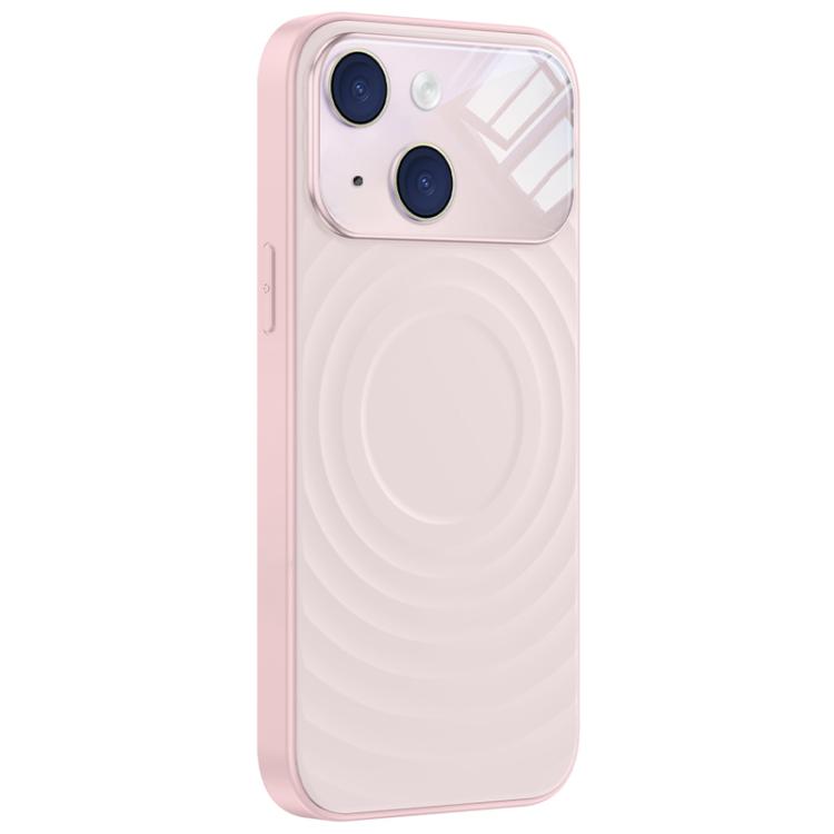Custodia per telefono in silicone liquido con texture a onde per finestre di grandi dimensioni, For iPhone 15 Pro Max, For iPhone 15 Pro, For iPhone 15