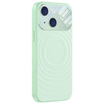 Custodia per telefono in silicone liquido con texture a onde per finestre di grandi dimensioni, For iPhone 15 Pro Max, For iPhone 15 Pro, For iPhone 15