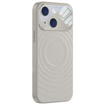 Custodia per telefono in silicone liquido con texture a onde per finestre di grandi dimensioni, For iPhone 15 Pro Max, For iPhone 15 Pro, For iPhone 15