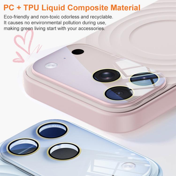 Custodia per telefono in silicone liquido con texture a onde per finestre di grandi dimensioni, For iPhone 15 Pro Max, For iPhone 15 Pro, For iPhone 15